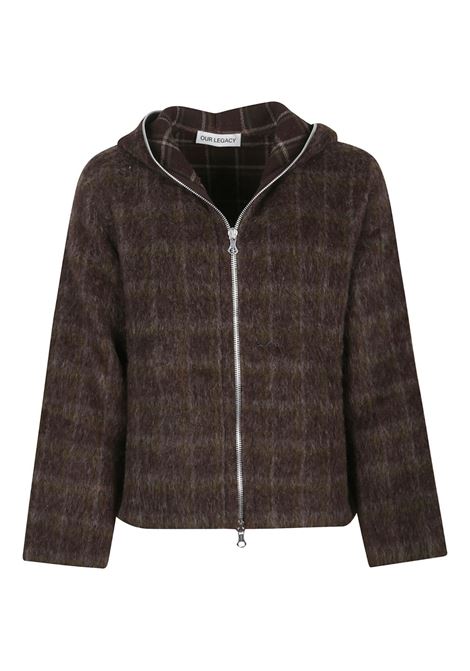 felpa full zip uomo marrone OUR LEGACY | M4256FD